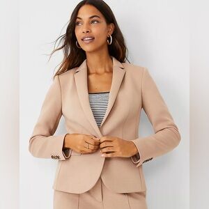 NWT Ann Taylor The One-button Blazer In Double Knit - Camel